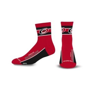 For Bare Feet NHL CAROLINA HURRICANES Lil' Deuce Quarter Sock Team Color Large