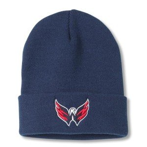 AMERICAN NEEDLE Washington Capitals NHL National Hockey League Team Terrain Knit Beanie Cap, Navy (24010A-WAC-NAVY)