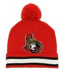 NHL Ottawa Senators Youth 8-20 Cuffed Knit Hat with Pom, One Size, Red