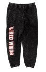 Calhoun NHL Mens Acid Wash Cotton Fleece Athletic Jogger Style Sweatpants (Large, Detroit Red Wings)