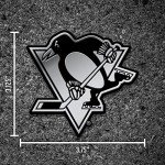 Rico Industries NHL Pittsburgh Penguins Chrome Finished Auto Emblem 3D Sticker