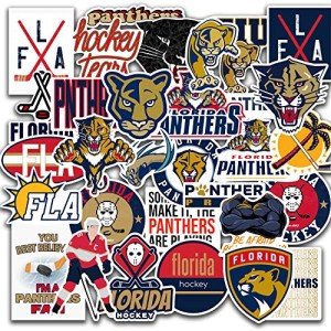 32 PCS Set of Florida Vinyl Panthers Stickers Pack Florida Decal Panthers 2-2.5 inches Product Name
