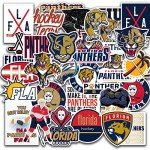 32 PCS Set of Florida Vinyl Panthers Stickers Pack Florida Decal Panthers 2-2.5 inches Product Name