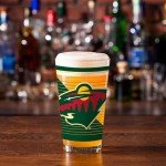 Rico Industries NHL Hockey Minnesota Wild 16 oz Pint Glasses with Digitally Printed Logo, Set of 2 Classic Drinking Glasses, for Fans, Dishwasher Safe