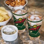 Rico Industries NHL Hockey Minnesota Wild 16 oz Pint Glasses with Digitally Printed Logo, Set of 2 Classic Drinking Glasses, for Fans, Dishwasher Safe