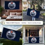 Desert Cactus Edmonton Oilers Flag NHL 100% Polyester Indoor Outdoor 3x5 feet National Hockey League Team Flags (Design #2)