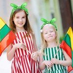 Blulu 6 Pcs Neon Cowboy Bandanas for Men Women Assorted Paisley Pattern Handkerchiefs 22 x 22 Inch Kids Hair Headwrap Scarfs(Assortedgreen)