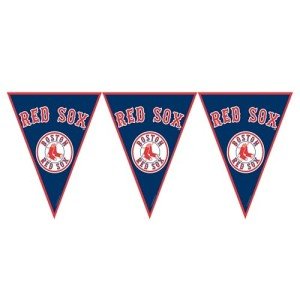 Boston Red Sox MLB Blue & Red Plastic Pennant Banner - 12' (Pack Of 1) - Perfect For Game Day & Baseball Fans
