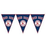 Boston Red Sox MLB Blue & Red Plastic Pennant Banner - 12' (Pack Of 1) - Perfect For Game Day & Baseball Fans