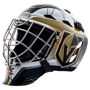 Franklin Sports Vegas Golden Knights NHL Hockey Goalie Face Mask - Goalie Mask for Kids Street Hockey - Youth NHL Team Masks for Kids
