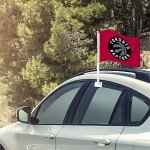 Rico Industries NHL Ottawa Senators Primary Double Sided Double Sided Car Flag - 16" x 19" - Strong Pole that Hooks Onto Car/Truck/Automobile