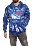 Calhoun NHL Surf & Skate Unisex Spiral Tie Dye Ultra-Soft Pullover Hoodie – The Sunset Collection (New York Rangers, Large)