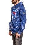 Calhoun NHL Surf & Skate Unisex Spiral Tie Dye Ultra-Soft Pullover Hoodie – The Sunset Collection (New York Rangers, Large)