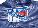 Calhoun NHL Surf & Skate Unisex Spiral Tie Dye Ultra-Soft Pullover Hoodie – The Sunset Collection (New York Rangers, Large)