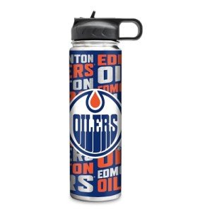 Rico Industries NHL Hockey Edmonton Oilers 22oz Stainless Steel Tumbler with Lid - Great For Coffee, Tea, Water or Cocktails