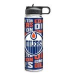 Rico Industries NHL Hockey Edmonton Oilers 22oz Stainless Steel Tumbler with Lid - Great For Coffee, Tea, Water or Cocktails