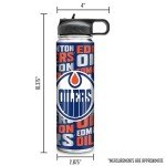Rico Industries NHL Hockey Edmonton Oilers 22oz Stainless Steel Tumbler with Lid - Great For Coffee, Tea, Water or Cocktails