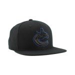 ZHATS Standard NHL Officially Licensed Adjustable Snapback Hat Flat Bill Z11 Black Element, One Size