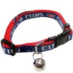 MLB CAT COLLAR. - CHICAGO CUBS CAT COLLAR. - Strong & Adjustable BASEBALL Cat Collars with Metal Jingle Bell