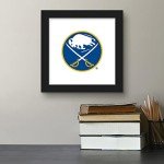 Trends International Gallery Pops NHL Buffalo Sabres - Primary Logo Mark Wall Art Wall Poster, 12" x 12", Black Framed Version