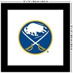 Trends International Gallery Pops NHL Buffalo Sabres - Primary Logo Mark Wall Art Wall Poster, 12" x 12", Black Framed Version