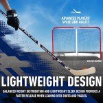 Franklin Sports NHL Toronto Maple Leafs Street Hockey Stick - NHL Team Jr. 48" Junior Left Handed Street Hockey Stick - Fused Wood Shaft + ABS Blade - Righty