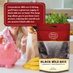 Minnesota Grown Black Wild Rice 6 Pound Bag - Premium Quality, All Natural - by Spicy World