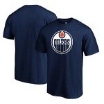 NHL Kids Youth 8-20 Official Team Color Polyester Performance Primary Logo Short Sleeve T-Shirt (14-16, Edmonton Oilers Navy)