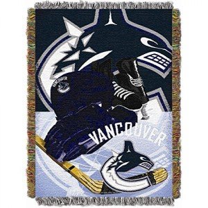 Northwest NHL Vancouver Canucks Unisex-Adult Woven Tapestry Throw Blanket, 48" x 60", Home Ice Advantage