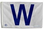 Rico Industries MLB Chicago Cubs W 3-Foot by 5-Foot Banner Flag