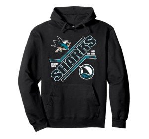 San Jose Sharks Force Black Officially Licensed Pullover Hoodie