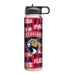 Rico Industries NHL Hockey Florida Panthers 22oz Stainless Steel Tumbler with Lid - Great For Coffee, Tea, Water or Cocktails