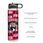 Rico Industries NHL Hockey Florida Panthers 22oz Stainless Steel Tumbler with Lid - Great For Coffee, Tea, Water or Cocktails