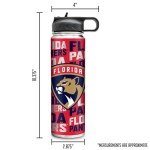 Rico Industries NHL Hockey Florida Panthers 22oz Stainless Steel Tumbler with Lid - Great For Coffee, Tea, Water or Cocktails