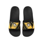 FOCO NHL Pittsburgh Penguins Men's Legacy Sport Slide Slippers, Large, Team Color
