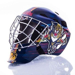 Franklin Sports Florida Panthers NHL Hockey Goalie Face Mask - Goalie Mask for Kids Street Hockey - Youth NHL Team Masks for Kids