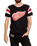 Calhoun NHL Surf & Skate Mens Shoulder Stripe Varsity Inset Sleeve Retro Style T-Shirt – The Coastal Collection (Detroit Red Wings, Large)