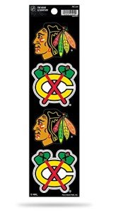 Rico Industries NHL Chicago Blackhawks Die Cut 4-Piece The Quad Sticker Sheet