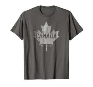 Canada Maple Leaf T-Shirt - Canada Est. 1867 Vintage Sport T-Shirt