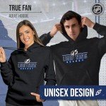 Wright & Ditson NHL Adult Heather Charcoal True Fan Hooded Sweatshirt Unisex - Unisex Cotton Poly Blend - Ultimate Comfort (Tampa Bay Lightning - Charcoal, Large)