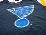 Calhoun NHL Surf & Skate Mens Shoulder Stripe Varsity Inset Sleeve Retro Style T-Shirt – The Coastal Collection (St. Louis Blues, Large)