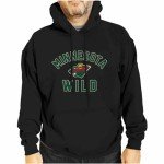 Wright & Ditson Adult NHL Gameday Hooded Sweatshirt - Officially Licensed - Fleece Hockey Pullover - Unisex Hoodie (Minnesota Wild - Black, Large)