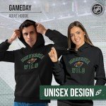 Wright & Ditson Adult NHL Gameday Hooded Sweatshirt - Officially Licensed - Fleece Hockey Pullover - Unisex Hoodie (Minnesota Wild - Black, Large)