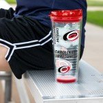 Rico Industries NHL Hockey Carolina Hurricanes Mayhem Double Wall 20oz Tritan Tumbler