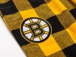 Calhoun NHL Surf & Skate Men's Team Logo Plaid Pajama Pants – 100% Woven Brushed Soft Fabric (Boston Bruins, Medium)