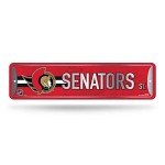 Rico Industries NHL Hockey Ottawa Senators Metal Street Sign 4" x 15" Home Décor - Bedroom - Office - Man Cave