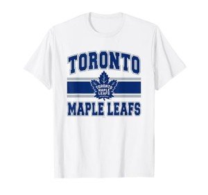 Toronto Maple Leafs Stripe White Officially Licensed T-Shirt