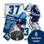 Desert Cactus Winnipeg Jets Sticker Team NHL National Hockey League Player Vinyl Decal Laptop Water Bottle Car Scrapbook (Type P2 - Connor Hellebuyck)