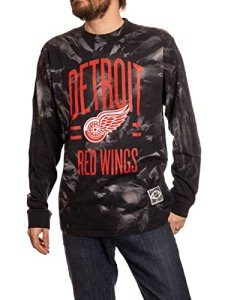 Calhoun NHL Surf & Skate Mens Crystal Tie Dye Long Sleeve Cotton Shirt – The Sunset Collection (Detroit Red Wings, XX-Large)