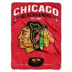 Northwest NHL Chicago Blackhawks Unisex-Adult Raschel Throw Blanket, 60" x 80", Inspired
